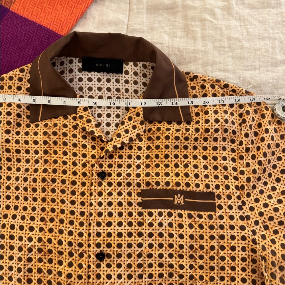 Amiri Patterned Button-Down Silk Shirt - image 5